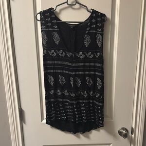 Lucky Brand Black and White Sleeveless Dress